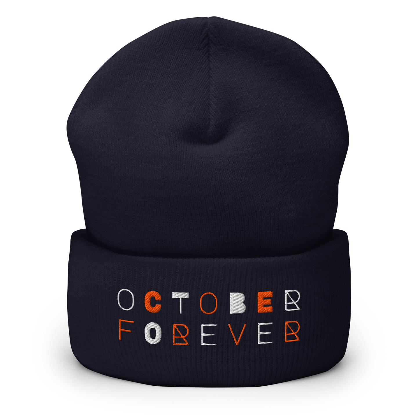 October Forever Embroidered Cuffed Beanie